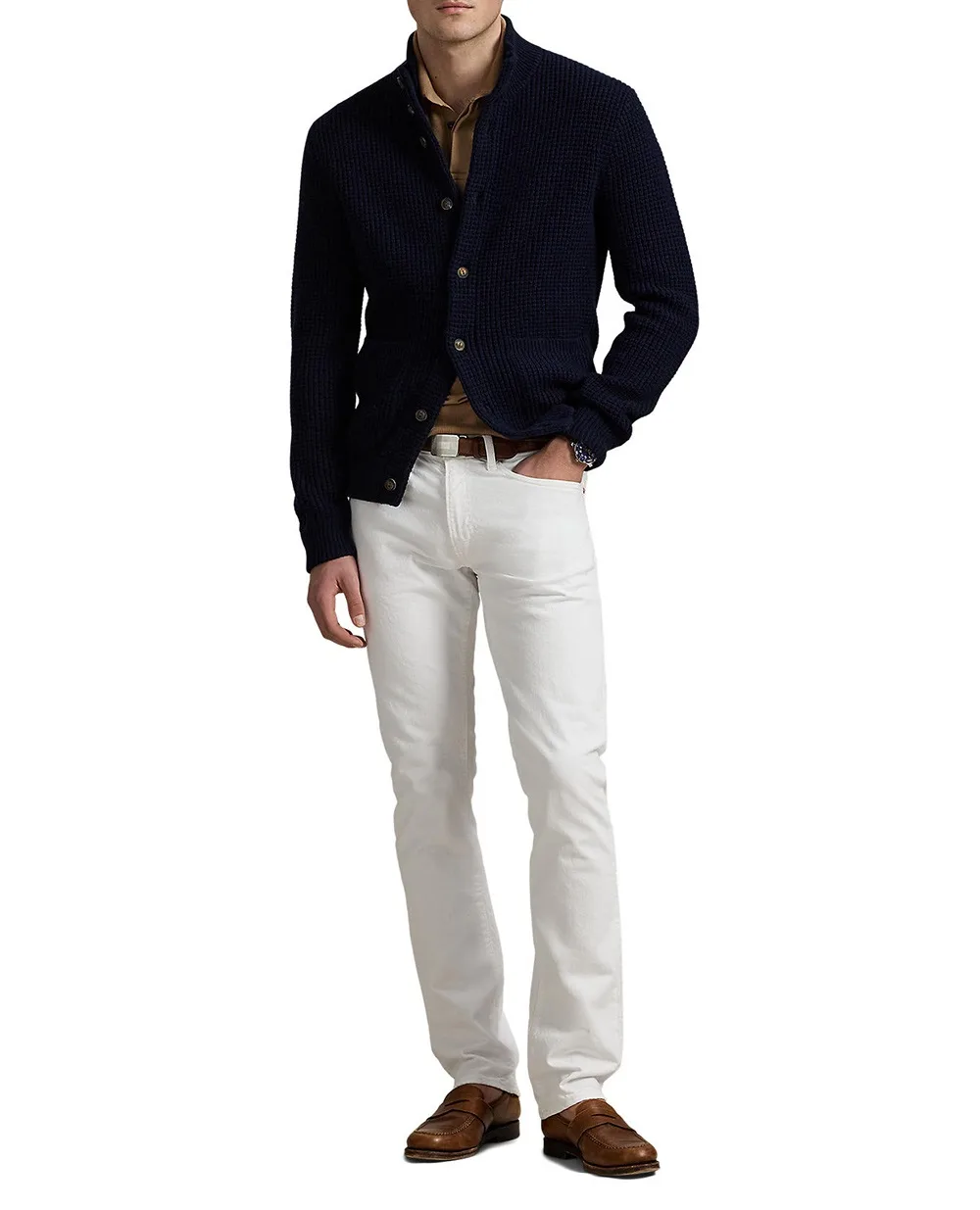 Вязаный кардиган Polo Ralph Lauren 710970292001, темно-синий цвет • Купить в интернет-магазине Kameron
