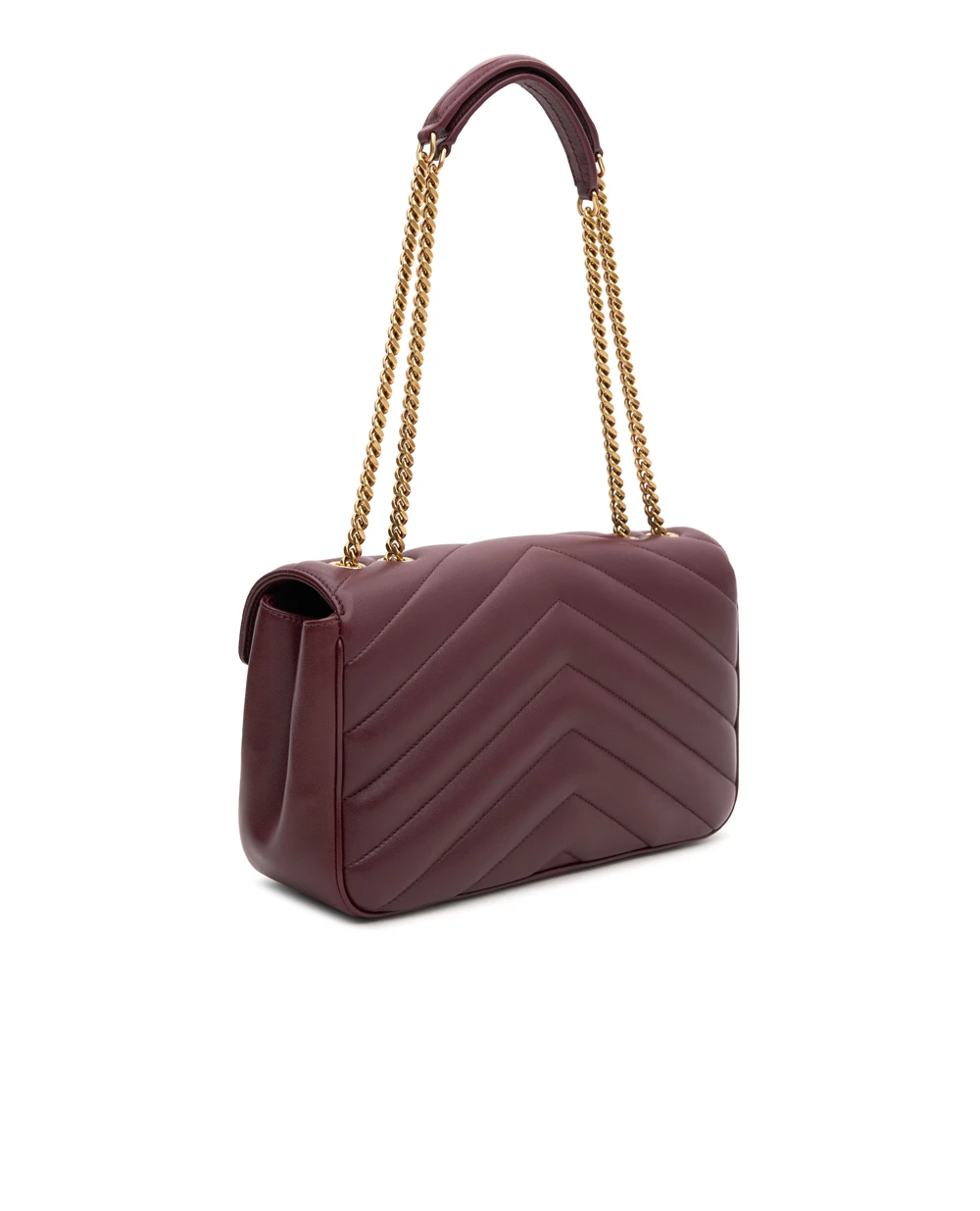 Сумка из кожи Loulou Medium Saint Laurent 801439-AAEAX, бордовый цвет • Купить в интернет-магазине Kameron