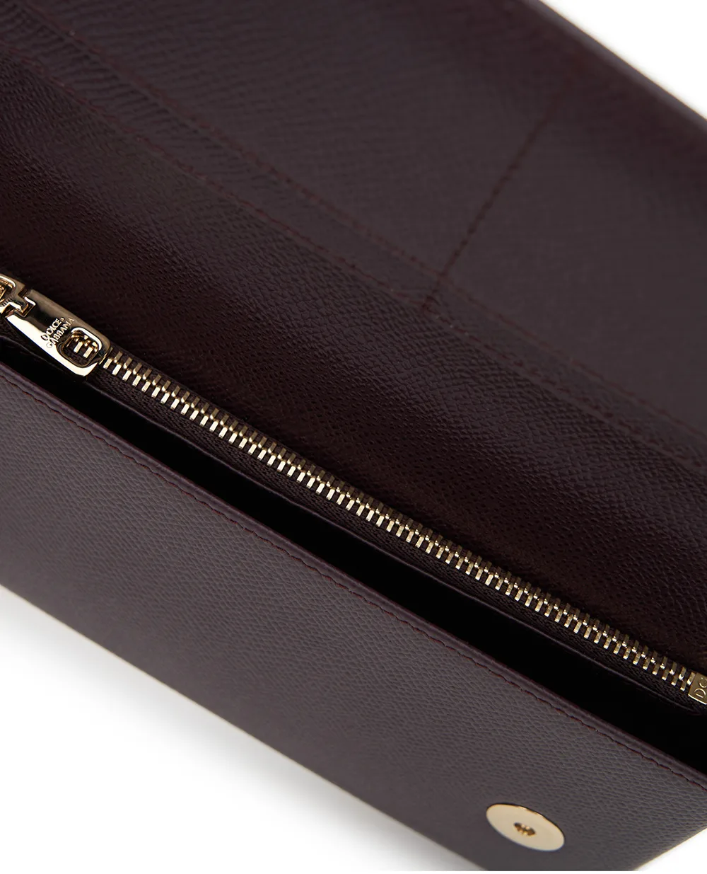 Шкіряна сумка Sicily Phone Bag Dolce&Gabbana BI3280-A1001, бордовий колір • Купити в інтернет-магазині Kameron