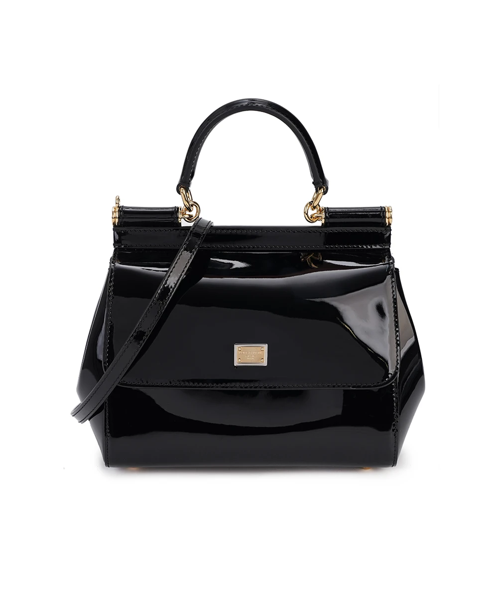 Шкіряна сумка Sicily Medium Dolce&Gabbana BB6003-B1471, чорний колір • Купити в інтернет-магазині Kameron