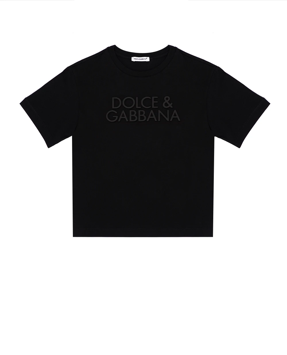 Детская футболка Dolce&Gabbana Kids L4JTHU-G7N0D-B, черный цвет • Купить в интернет-магазине Kameron