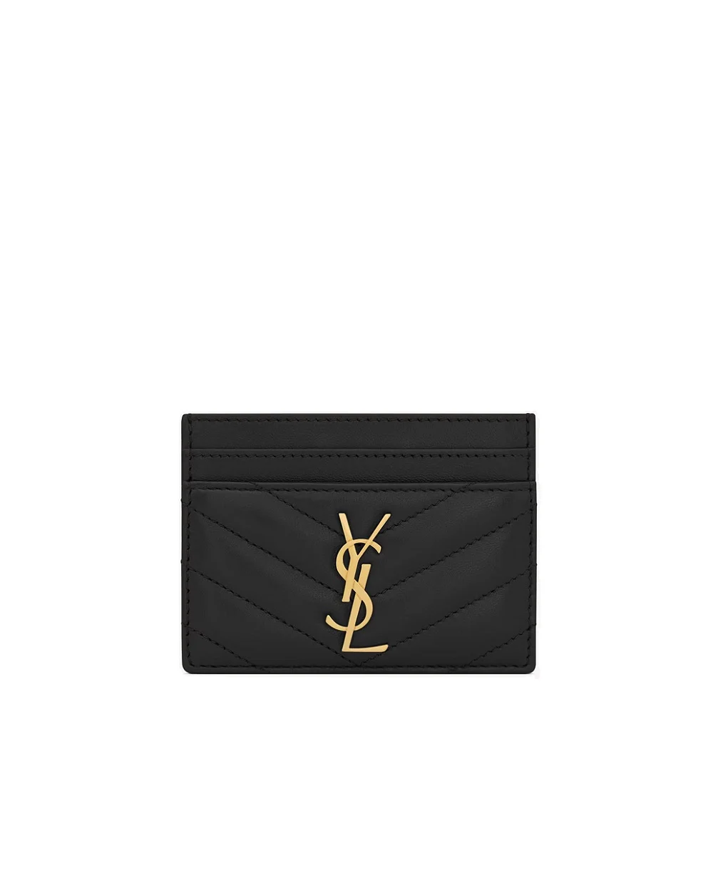 Визитница Cassandre из кожи Saint Laurent 423291-AAA44, черный цвет • Купить в интернет-магазине Kameron