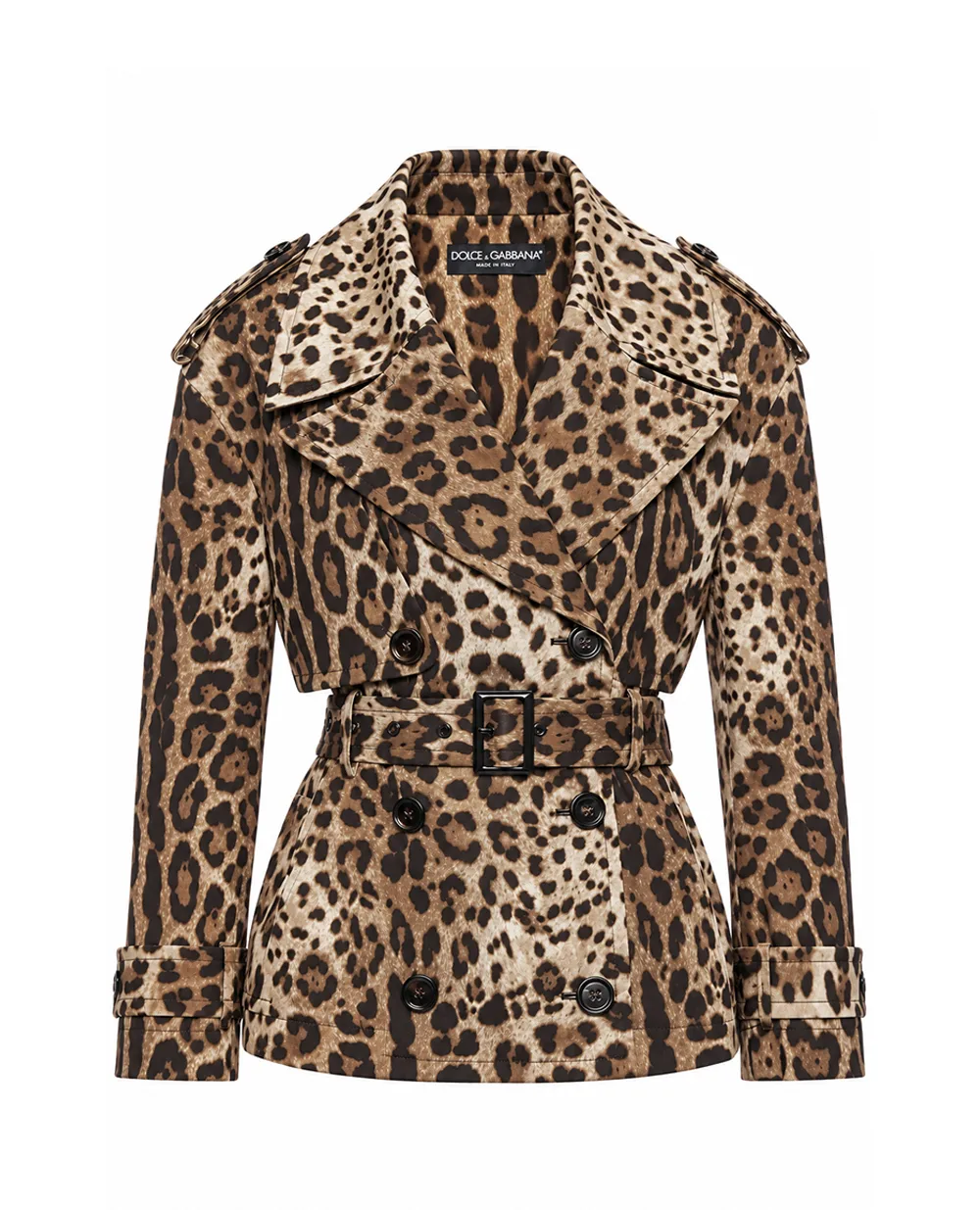 Куртка в леопардовом принте Dolce&Gabbana F9U46T-FSFN4, коричневый цвет • Купить в интернет-магазине Kameron