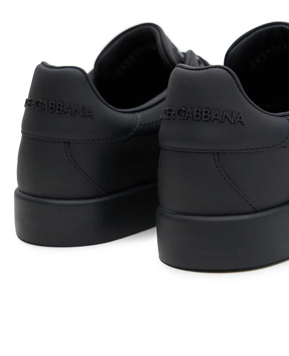 Кеды Portofino из кожи Dolce&Gabbana CK2330-A1065, черный цвет • Купить в интернет-магазине Kameron