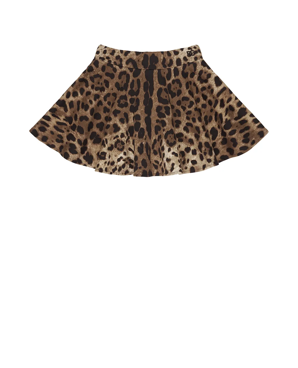 Детская юбка с леопардовым принтом Dolce&Gabbana Kids L5JIB8-HS7LD-S, коричневый цвет • Купить в интернет-магазине Kameron