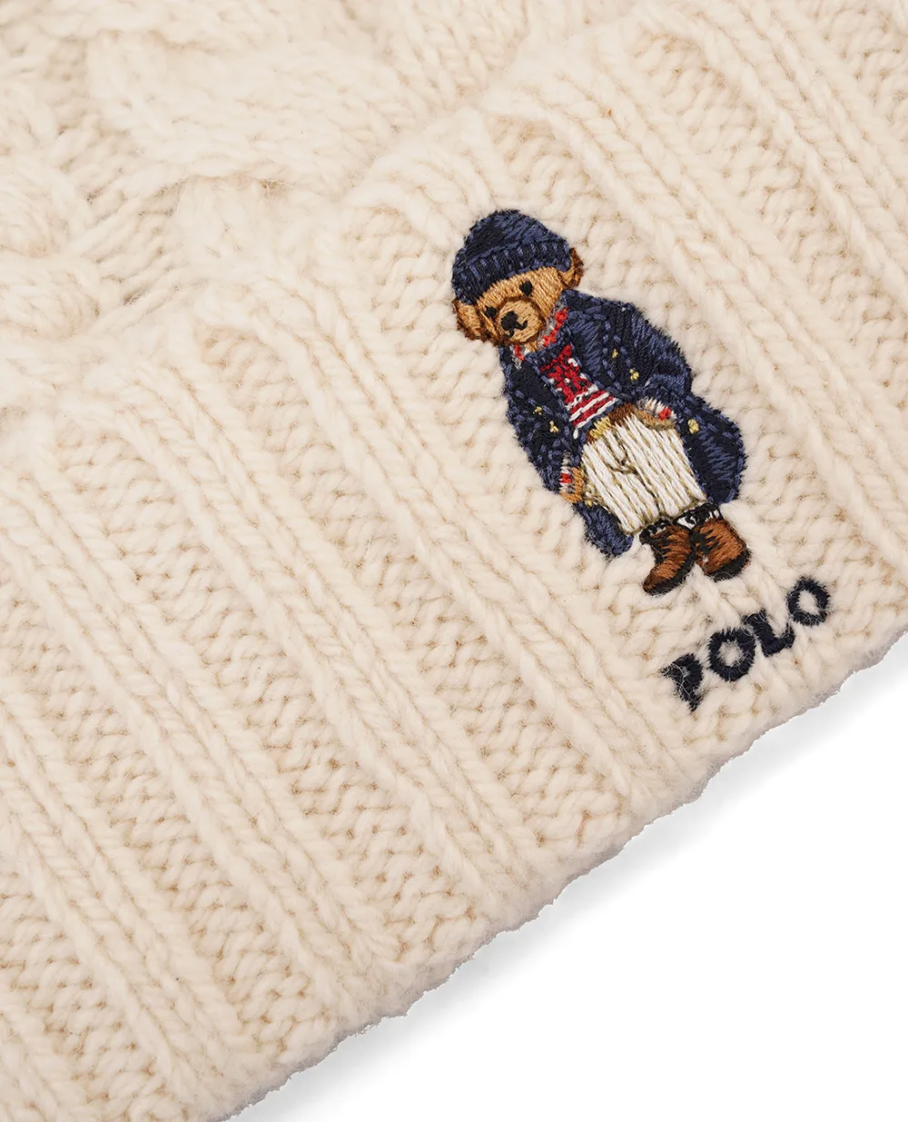 Шапка Polo Bear Polo Ralph Lauren 455961991001, бежевый цвет • Купить в интернет-магазине Kameron