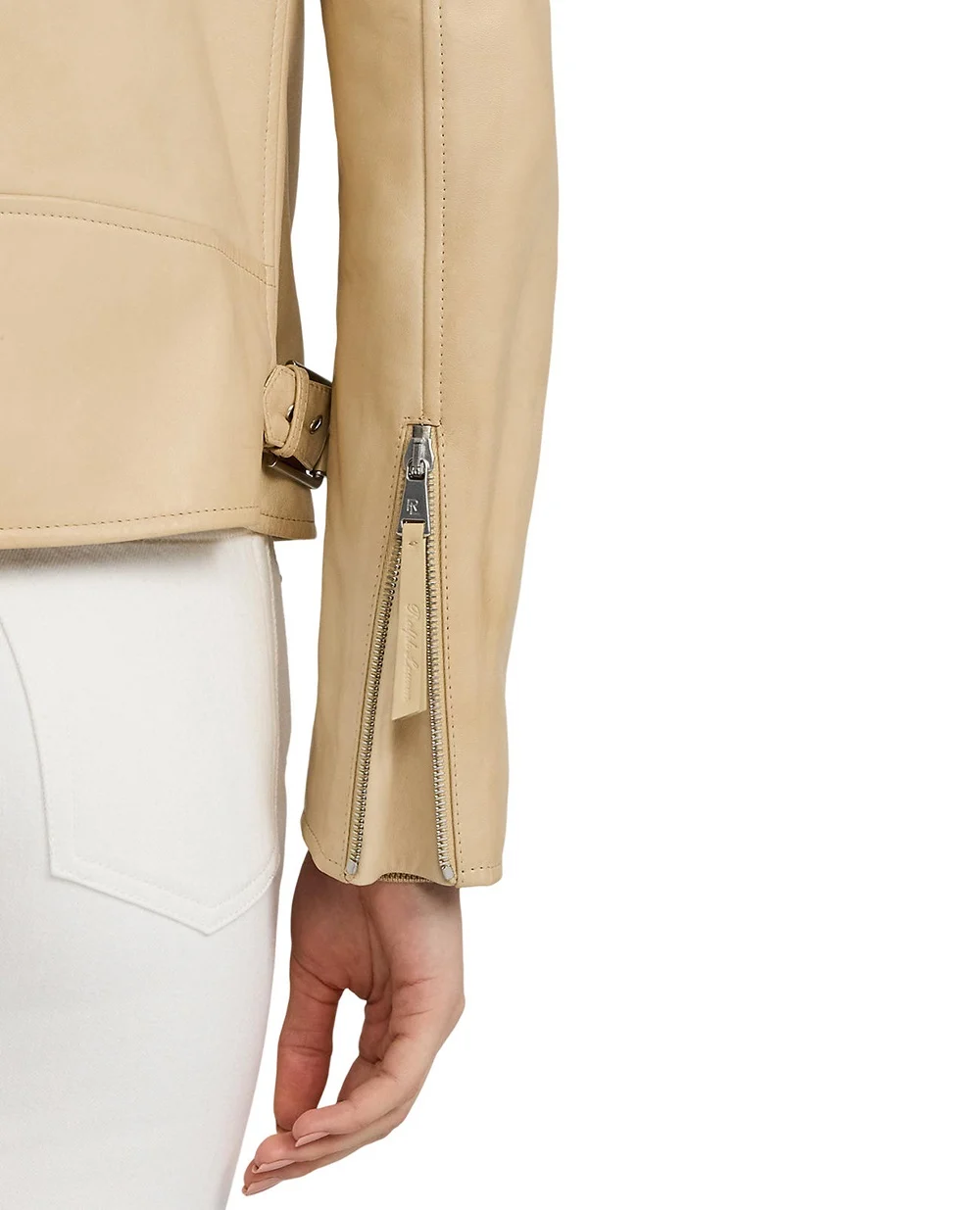 Кожаная куртка Ralph Lauren Collection 290975198001, бежевый цвет • Купить в интернет-магазине Kameron