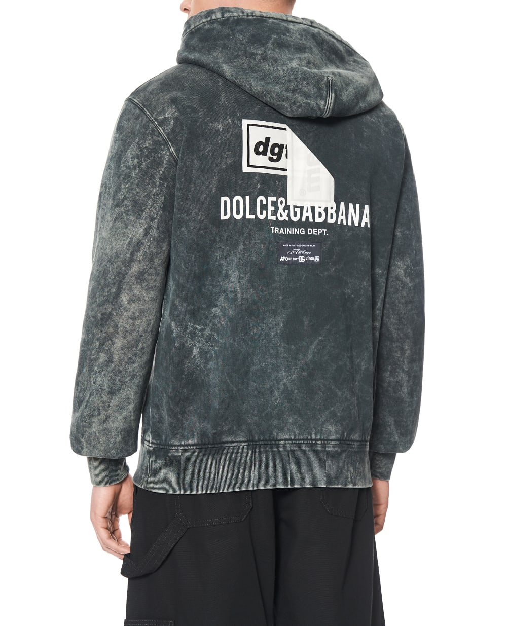 Худи с принтом логотипа Dolce&Gabbana G9BGPT-G7POJ, серый цвет • Купить в интернет-магазине Kameron