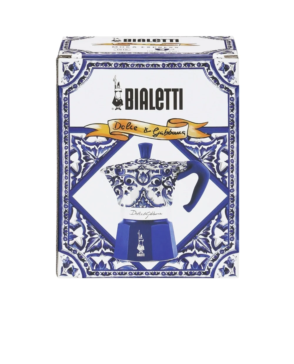 Гейзерная Кофеварка Moka Express Bialetti Dolce&Gabbana TCCE14-TCAEF, синий цвет • Купить в интернет-магазине Kameron