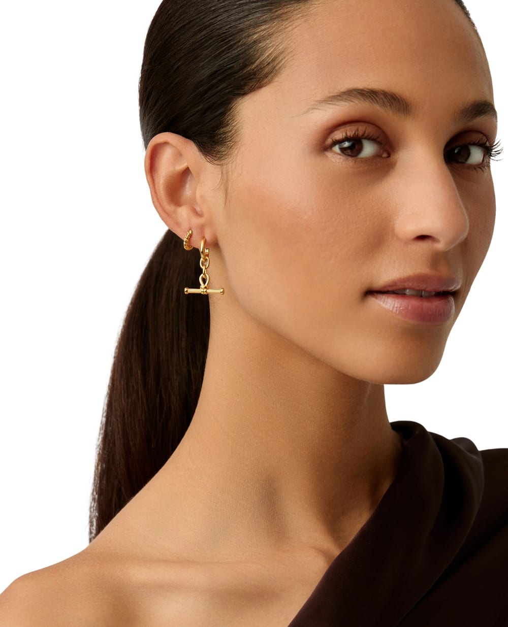 Серьги Ridge T-Bar Missoma TBR-G-E1-NS, золотой цвет • Купить в интернет-магазине Kameron