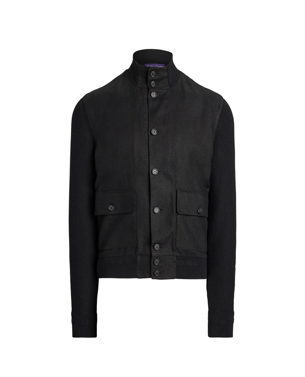 Кардиган із шовку та льону Ralph Lauren Purple Label 790973319002, чорний колір • Купити в інтернет-магазині Kameron