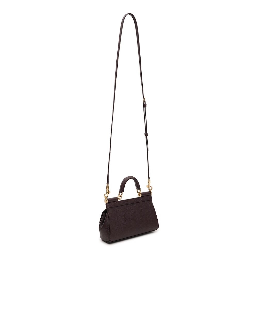 Кожаная сумка Sicily Small Dolce&Gabbana BB7116-B1001, бордовый цвет • Купить в интернет-магазине Kameron