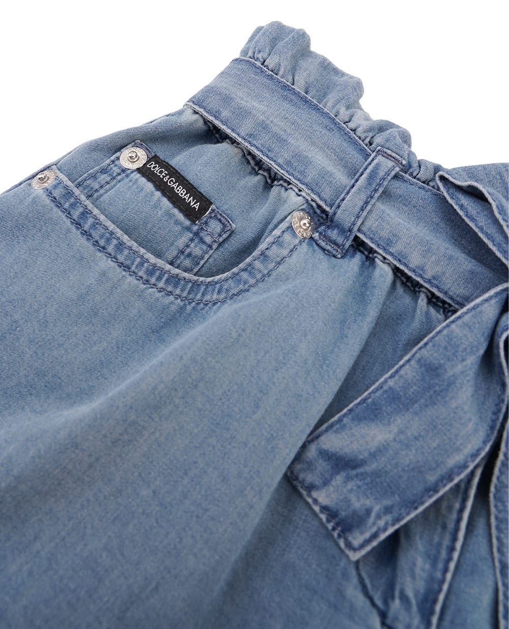 Детские джинсовые шорты Dolce&Gabbana Kids L53Q32-LDD07-S, голубой цвет • Купить в интернет-магазине Kameron