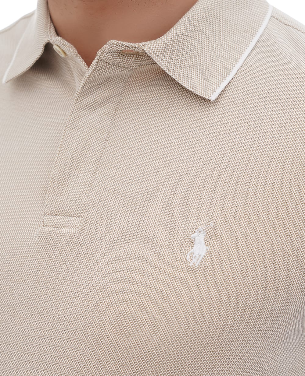 Поло Mesh Polo Ralph Lauren 710963494002, бежевый цвет • Купить в интернет-магазине Kameron