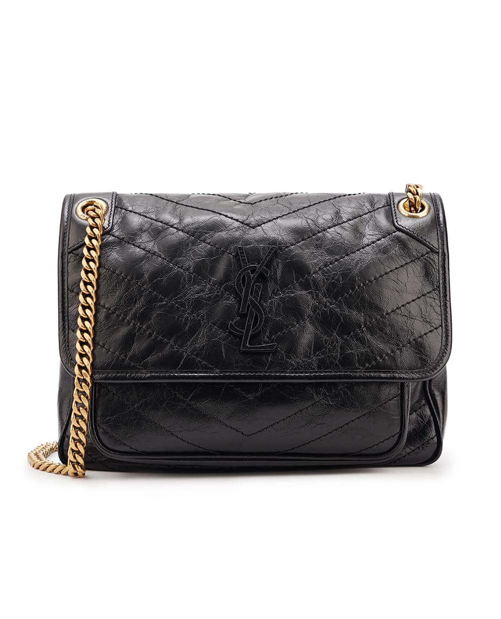 Кожаная сумка Niki Medium Saint Laurent 633158-0EN07, черный цвет • Купить в интернет-магазине Kameron