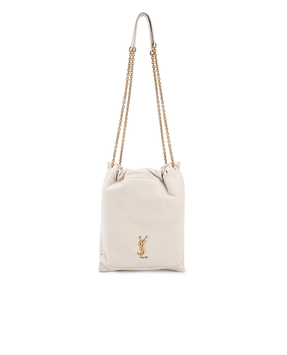 Кожаная сумка Jamie Pochon Saint Laurent 781666-AAB32, кремовый цвет • Купить в интернет-магазине Kameron