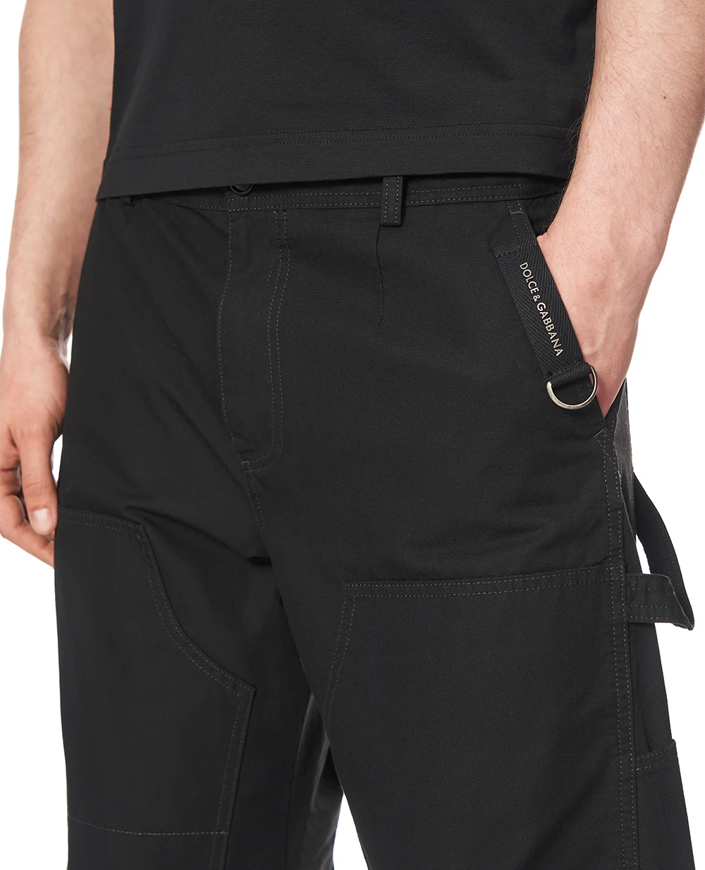 Брюки из технического хлопка Dolce&Gabbana GP1C6T-FU62W, черный цвет • Купить в интернет-магазине Kameron