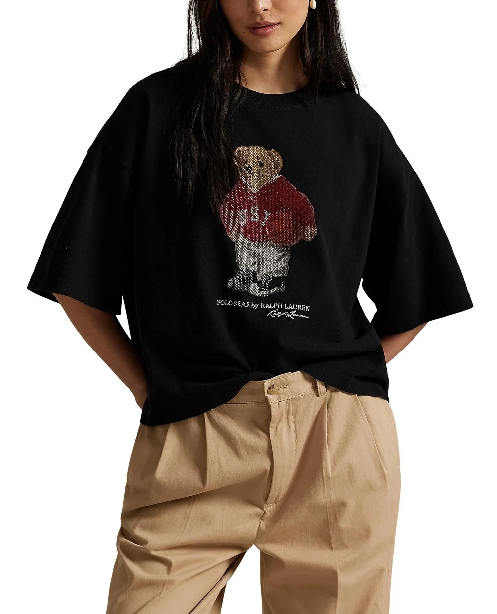 Футболка Polo Bear Polo Ralph Lauren 211978140001, черный цвет • Купить в интернет-магазине Kameron
