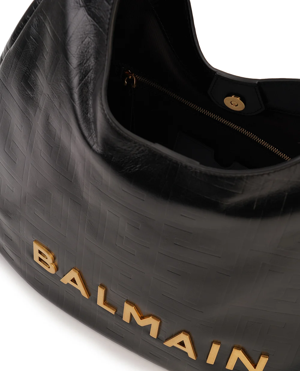Шкіряна сумка 1945 Large Balmain EN0BT929LETF, чорний колір • Купити в інтернет-магазині Kameron