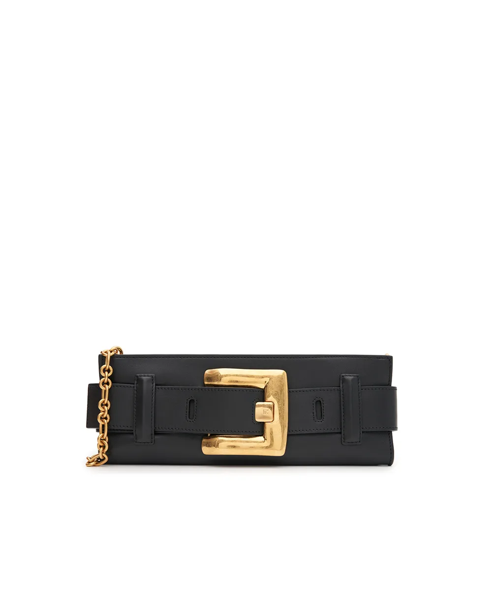 Сумка-Клатч Anthem из телячьей кожи Balmain FN0LB024LVAA, черный цвет • Купить в интернет-магазине Kameron