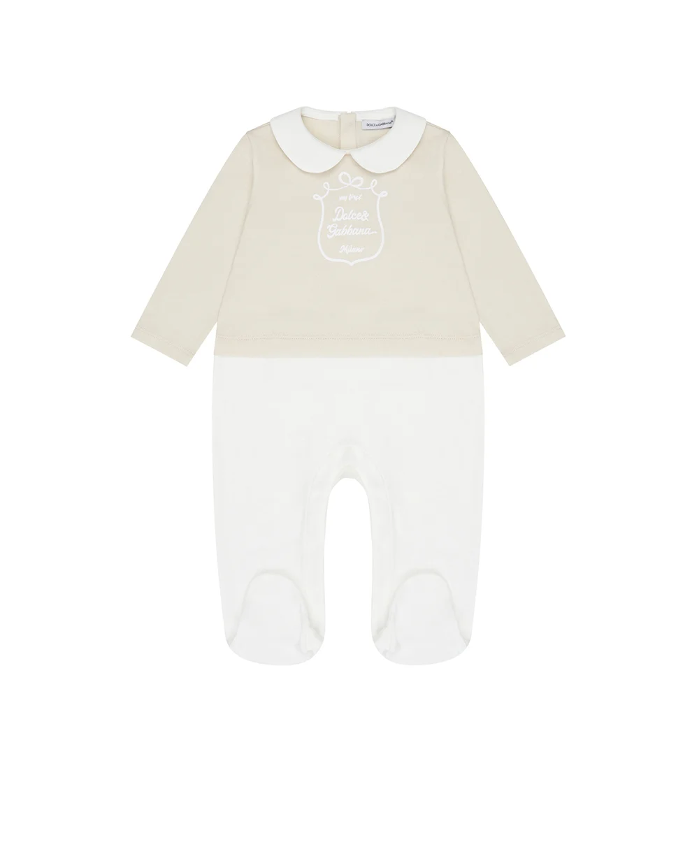 Детский подарочный набор из трикотажа с принтом Dolce&Gabbana Kids L1JO7Z-G7PTY, белый цвет • Купить в интернет-магазине Kameron