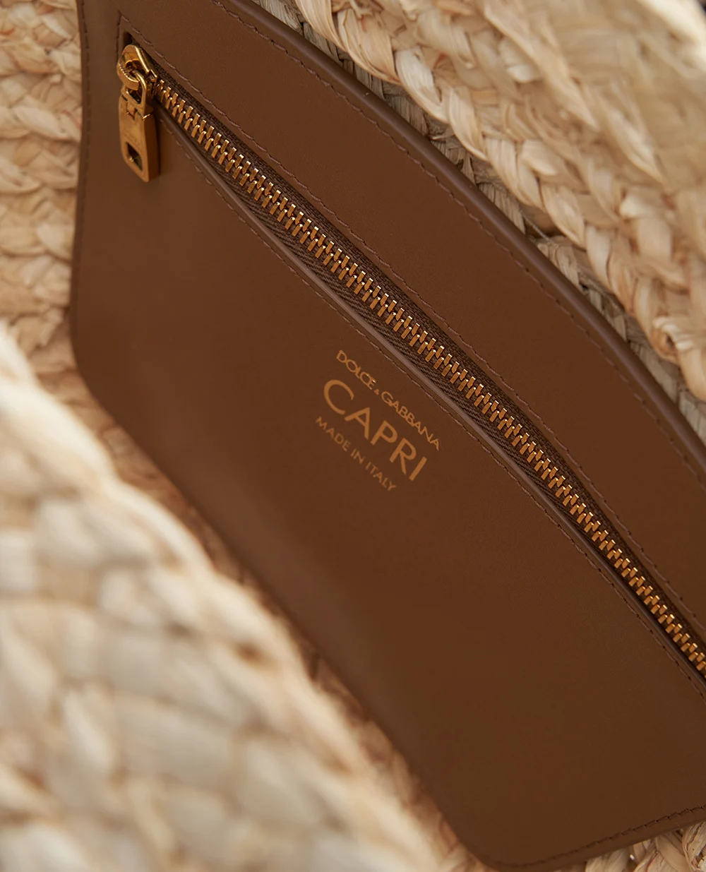 Солом'яна сумка-кошик Capri Dolce&Gabbana BB7832-AN548, бежевий колір • Купити в інтернет-магазині Kameron