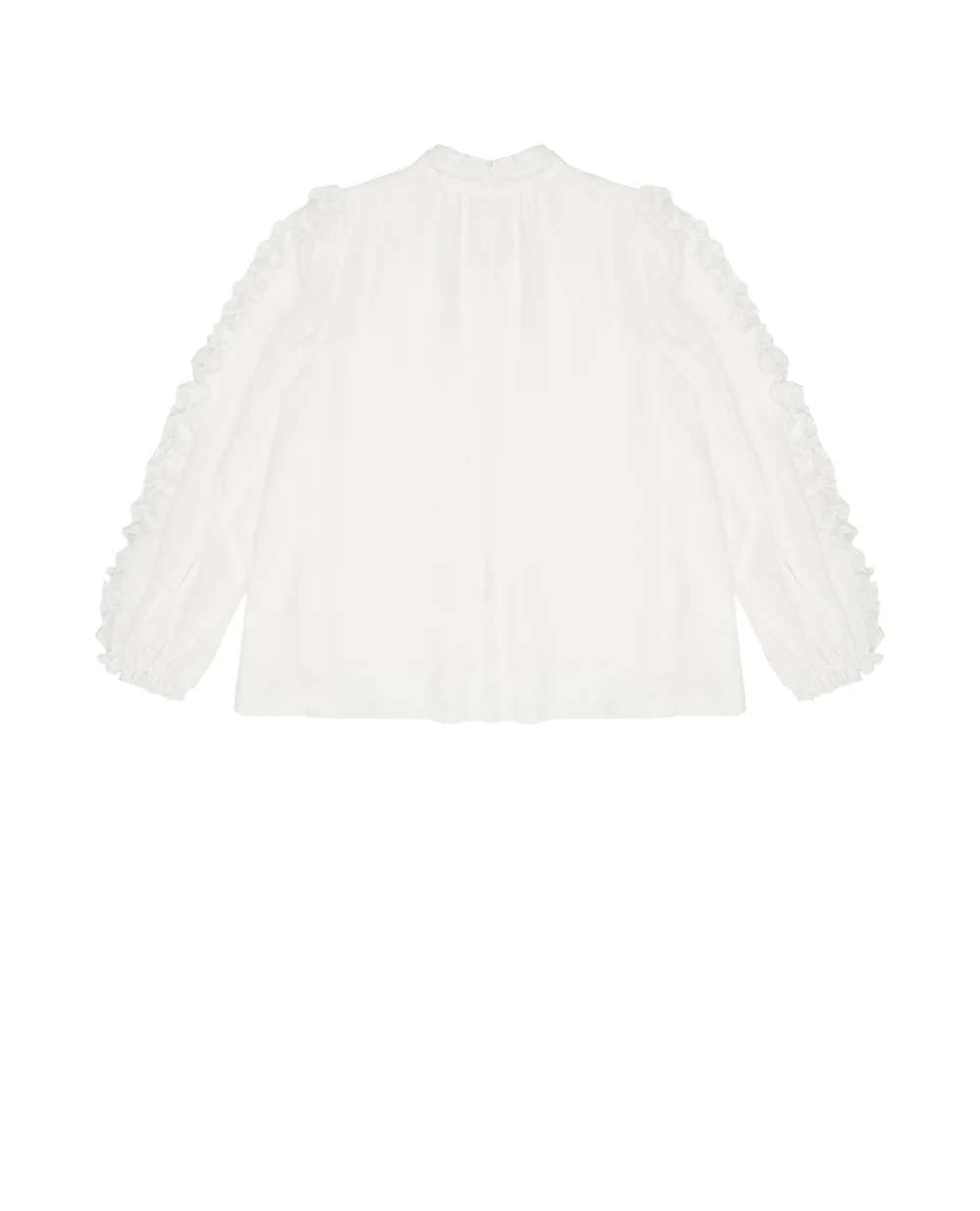 Детская блуза из шелка Dolce&Gabbana Kids L56S48-FU1A8-B, белый цвет • Купить в интернет-магазине Kameron