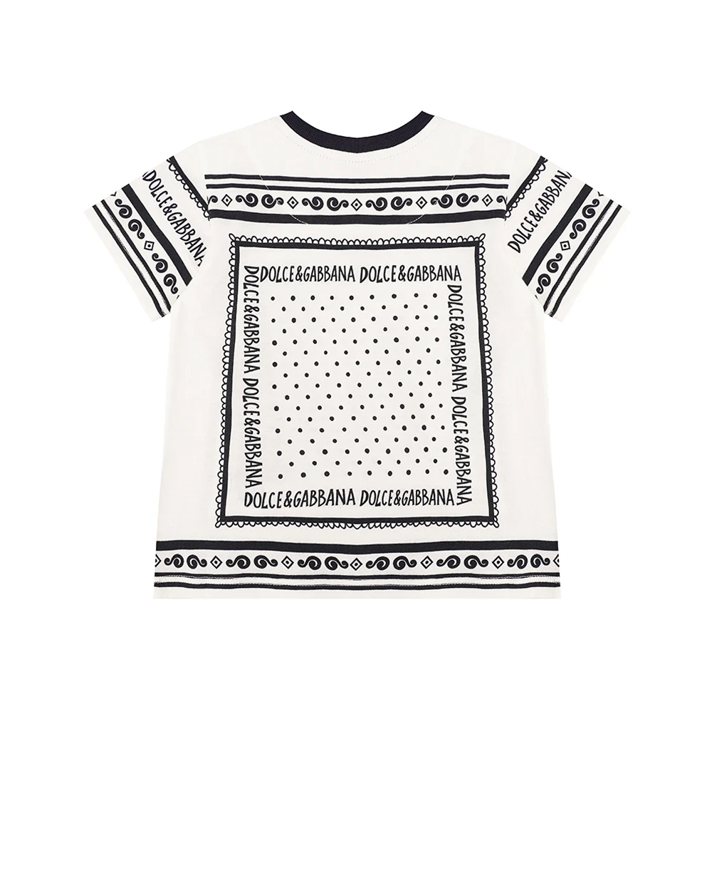 Детская футболка Dolce&Gabbana Kids L1JT7W-II7FZ, белый цвет • Купить в интернет-магазине Kameron