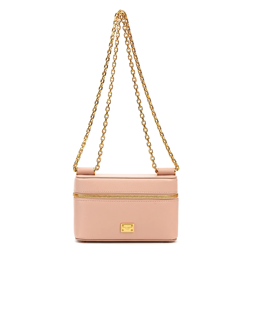 Кожаная сумка Sicily Dolce&Gabbana BB7800-B7321, пудровый цвет • Купить в интернет-магазине Kameron