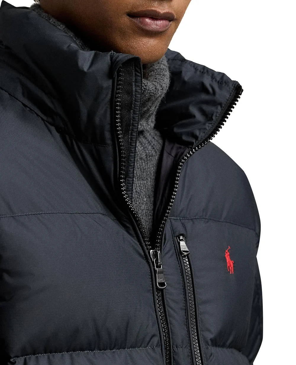Куртка пуховик с капюшоном Gorham Down Polo Ralph Lauren 710968278001, черный цвет • Купить в интернет-магазине Kameron