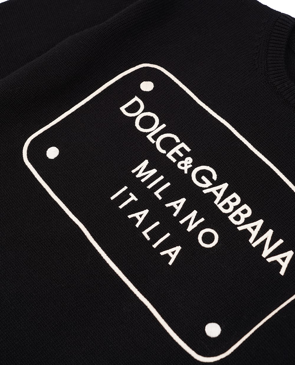Детский свитшот Dolce&Gabbana Kids L4KWE2-JCVU9-B, черный цвет • Купить в интернет-магазине Kameron