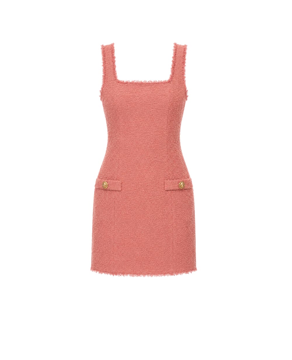 Платье с шерстью Balmain GF0R2541WD60, розовый цвет • Купить в интернет-магазине Kameron