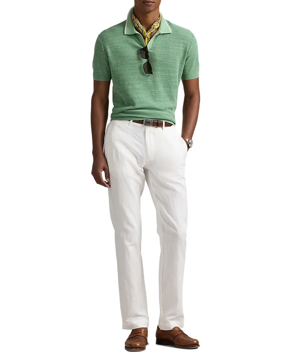Поло Polo Ralph Lauren 710934180005, зеленый цвет • Купить в интернет-магазине Kameron