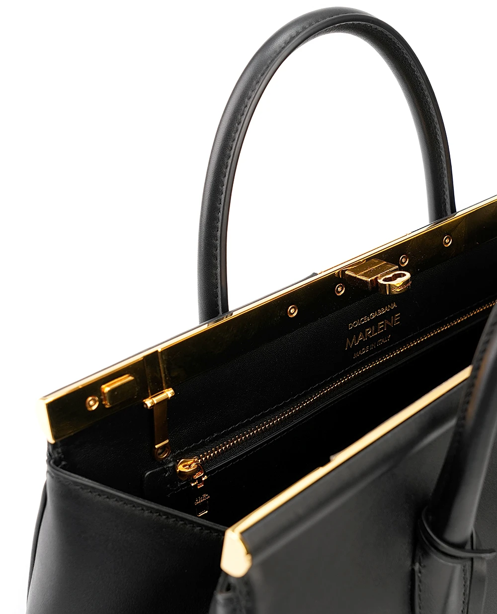 Кожаная сумка Marlene Dolce&Gabbana BB7763-A9S25, черный цвет • Купить в интернет-магазине Kameron