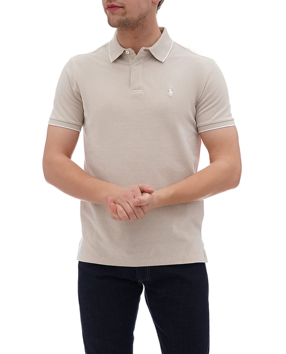 Поло Mesh Polo Ralph Lauren 710963494002, бежевый цвет • Купить в интернет-магазине Kameron