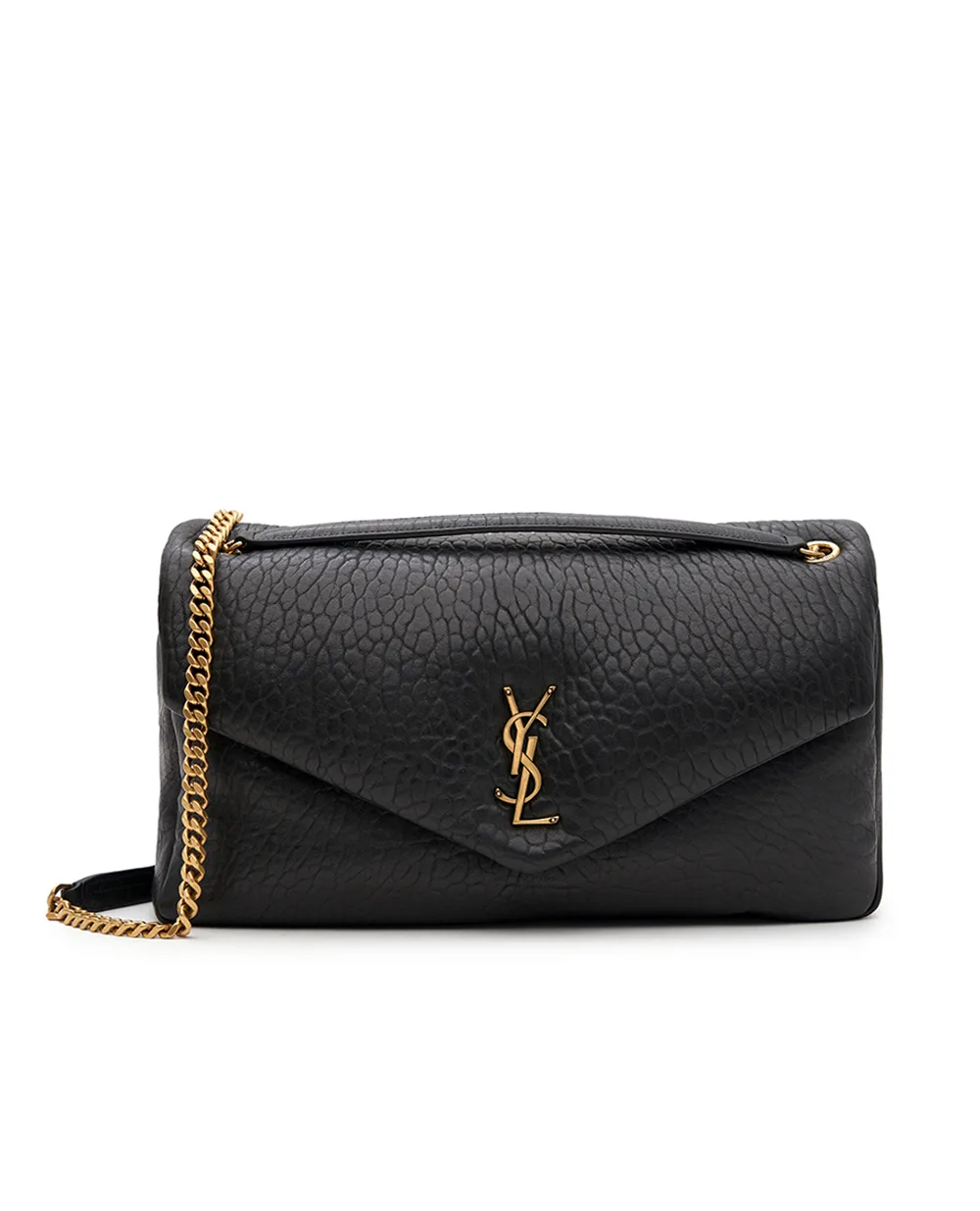Кожаная сумка Calypso Large Saint Laurent 777399-AACYT, черный цвет • Купить в интернет-магазине Kameron