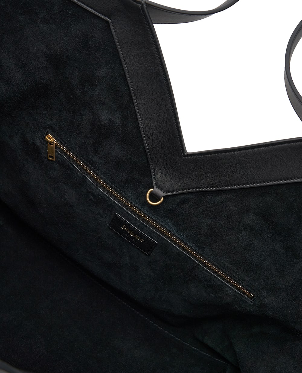 Сумка-тоут Y из телячьей кожи Saint Laurent 817602-AAEB3, черный цвет • Купить в интернет-магазине Kameron