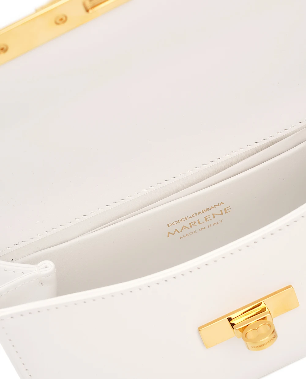 Кожаная сумка Marlene Dolce&Gabbana BB7766-A3G19, белый цвет • Купить в интернет-магазине Kameron