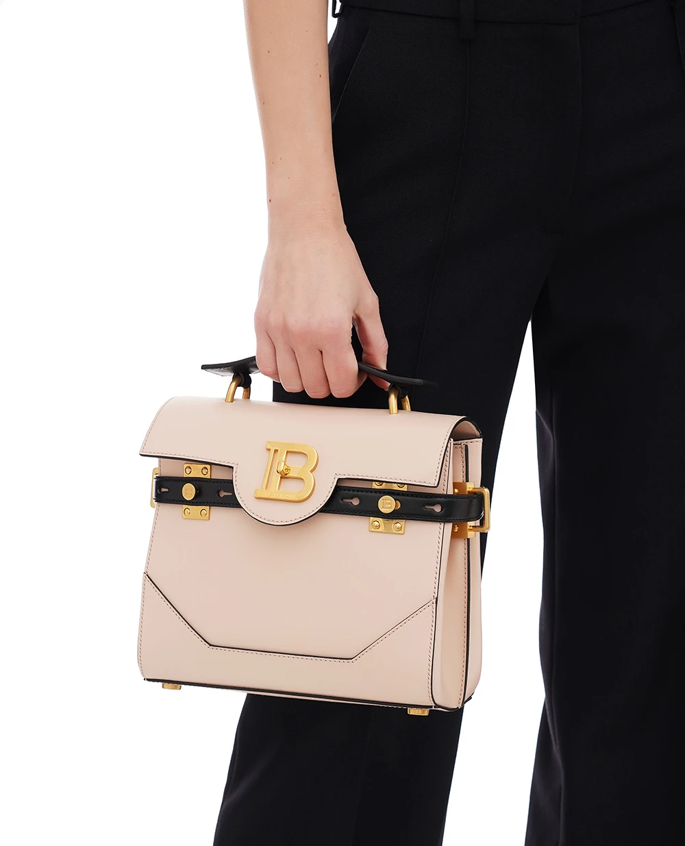 Кожаная сумка B-Buzz 23 Balmain EN0DB526LQEE, бежевый цвет • Купить в интернет-магазине Kameron