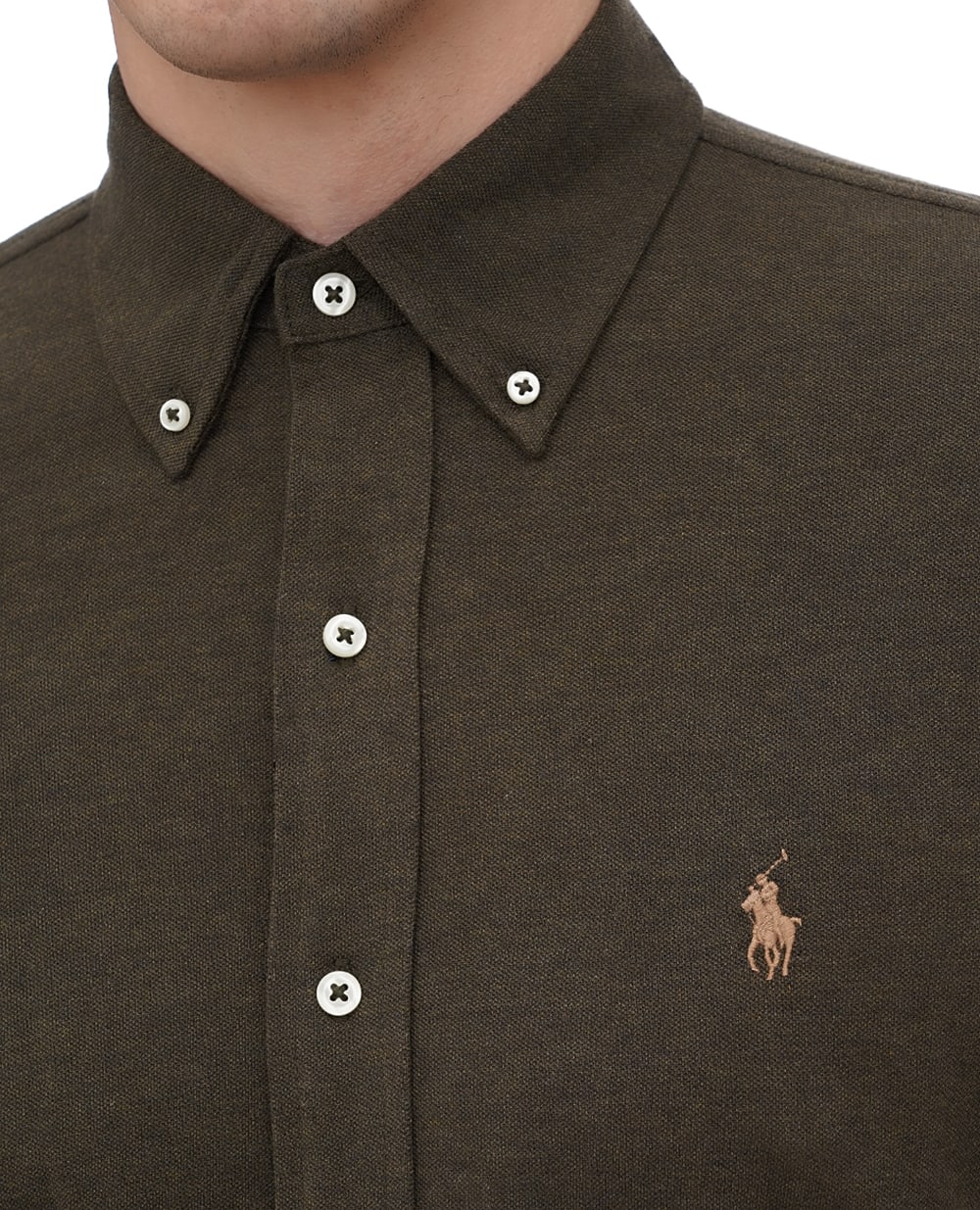 Рубашка Polo Ralph Lauren 710654408111, хаки цвет • Купить в интернет-магазине Kameron