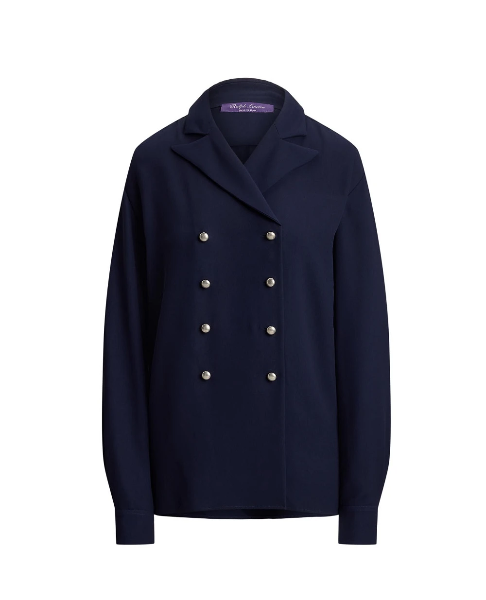 Рубашка Terrel из шелка Ralph Lauren Collection 290P10027001, темно-синий цвет • Купить в интернет-магазине Kameron