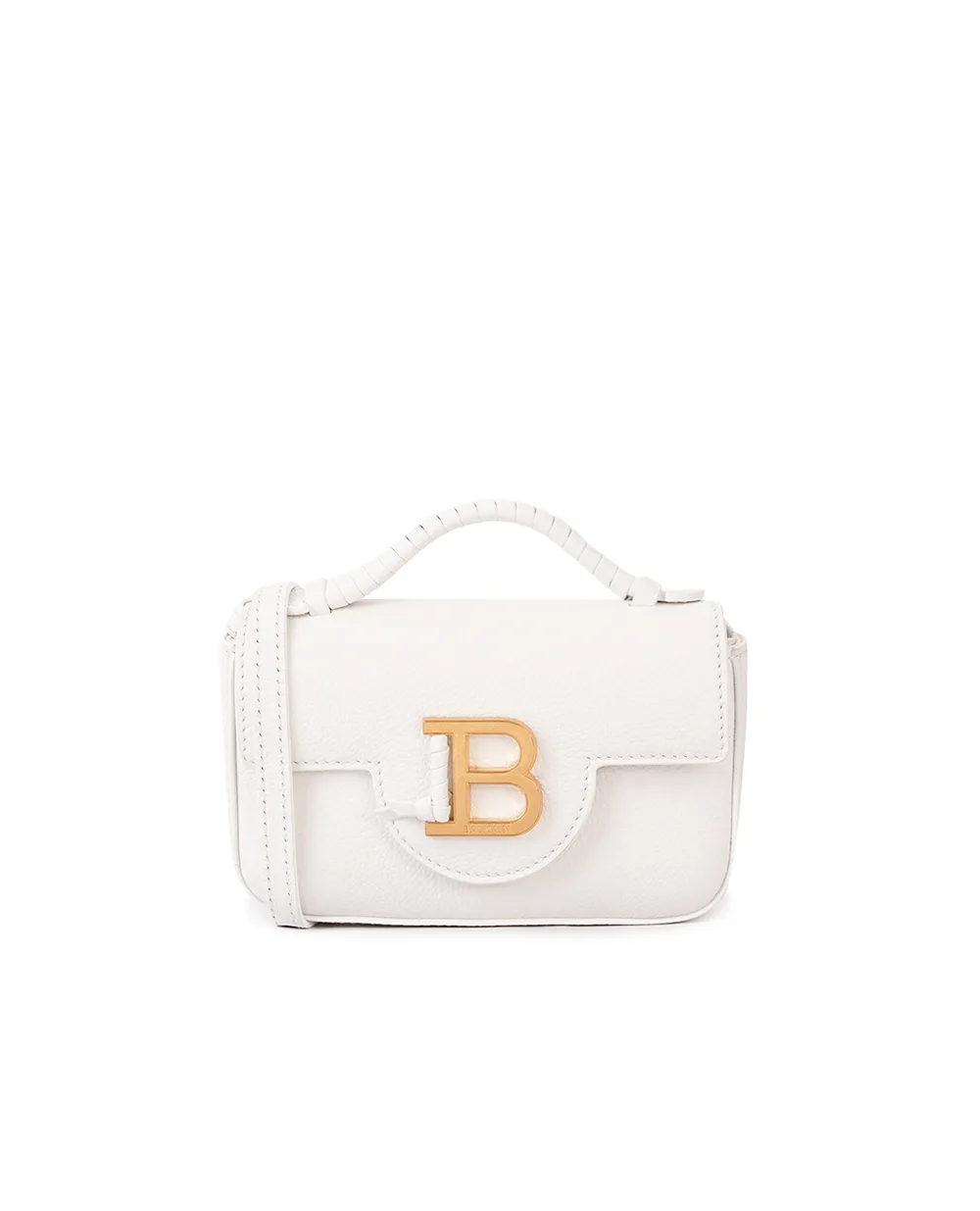 Кожаная сумка B-Buzz 17 Mini Balmain EN1DG811LPOS, белый цвет • Купить в интернет-магазине Kameron