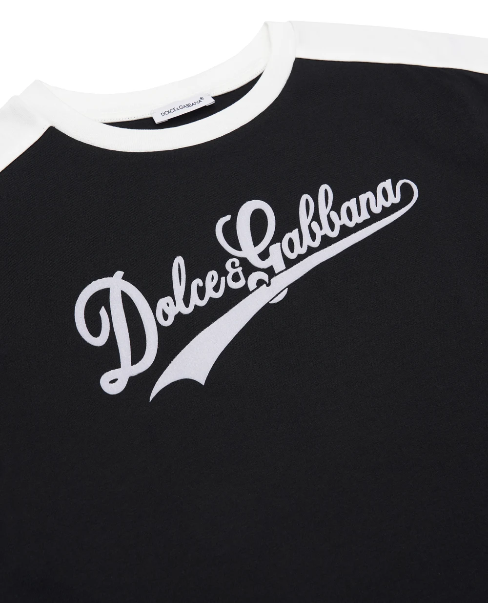 Детская футболка с принтом Dolce&Gabbana Kids L5JTQG-G7PWI-B, черный цвет • Купить в интернет-магазине Kameron