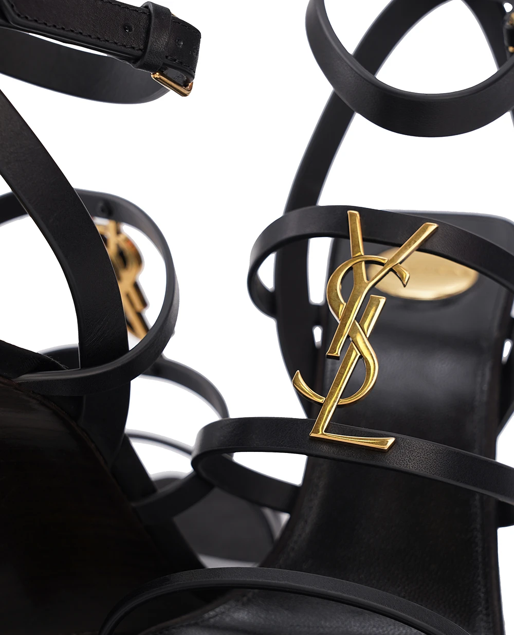 Босоніжки Saint Laurent 821090-DWEDD, чорний колір • Купити в інтернет-магазині Kameron