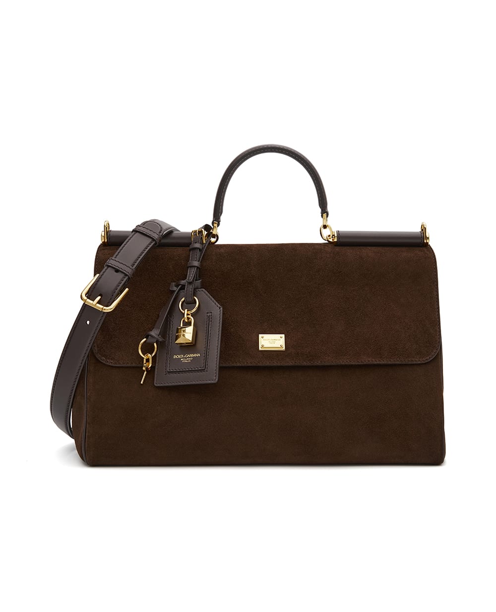Сумка My Sicily из телячьей замши Dolce&Gabbana BB7814-BO903, коричневый цвет • Купить в интернет-магазине Kameron