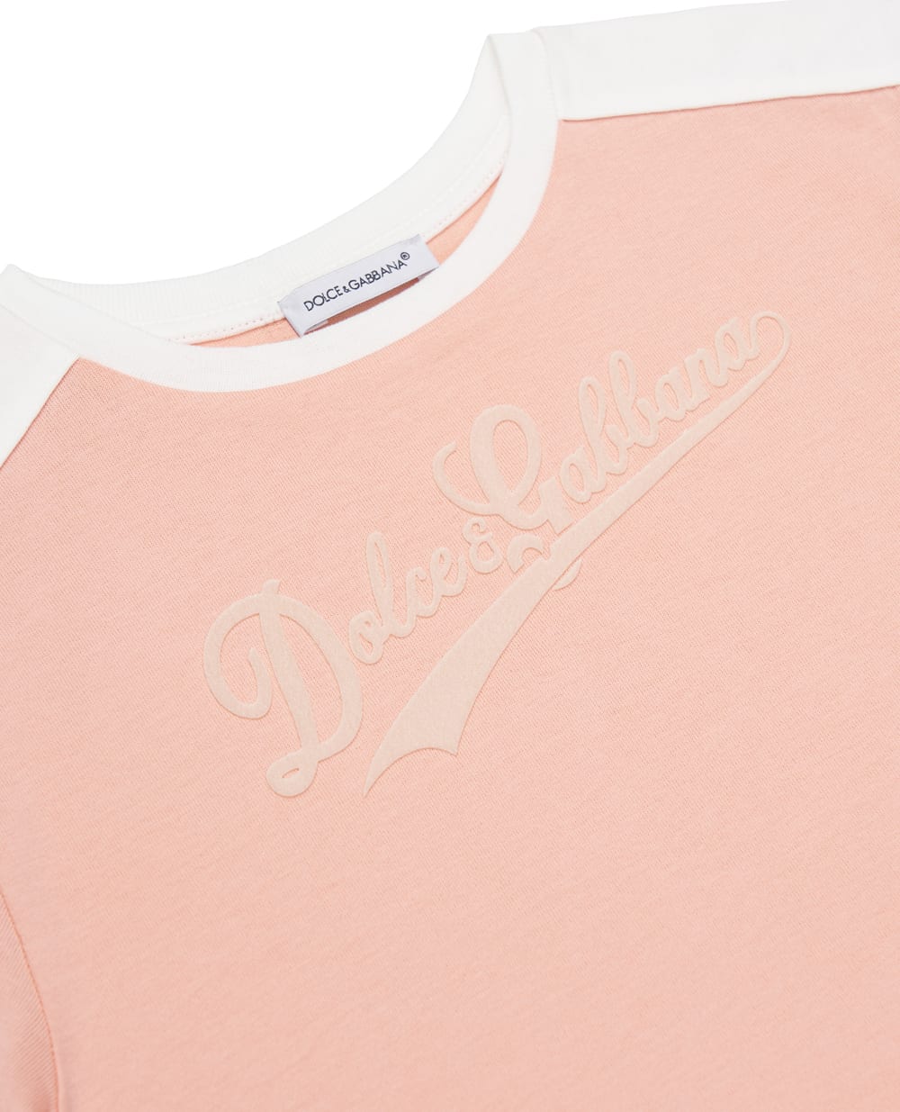 Детская футболка с принтом Dolce&Gabbana Kids L5JTQG-G7PWI-S, розовый цвет • Купить в интернет-магазине Kameron