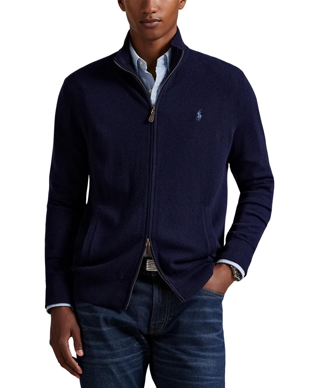 Кардиган из шерсти Polo Ralph Lauren 710974149001, синий цвет • Купить в интернет-магазине Kameron