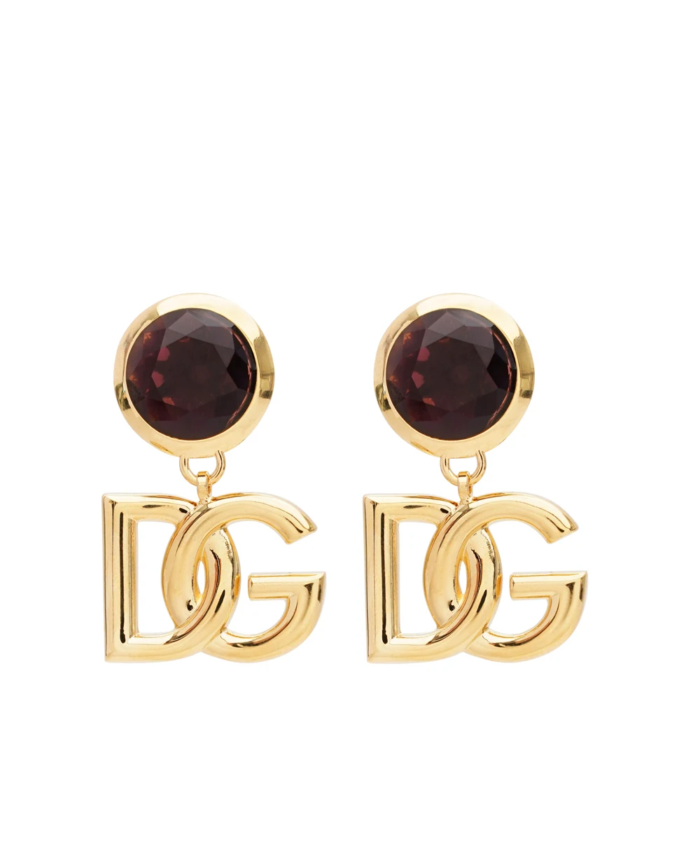 Серьги-клипсы с логотипом Dolce&Gabbana WER6M1-W1111, золотой цвет • Купить в интернет-магазине Kameron