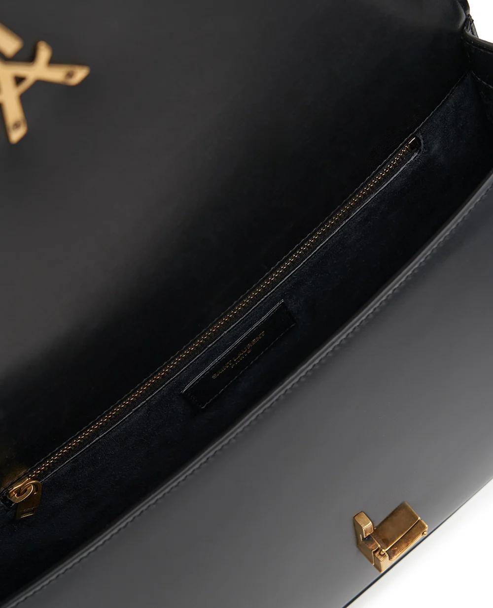 Сумка из кожи Solferino Large Saint Laurent 832332-0SX0W, черный цвет • Купить в интернет-магазине Kameron