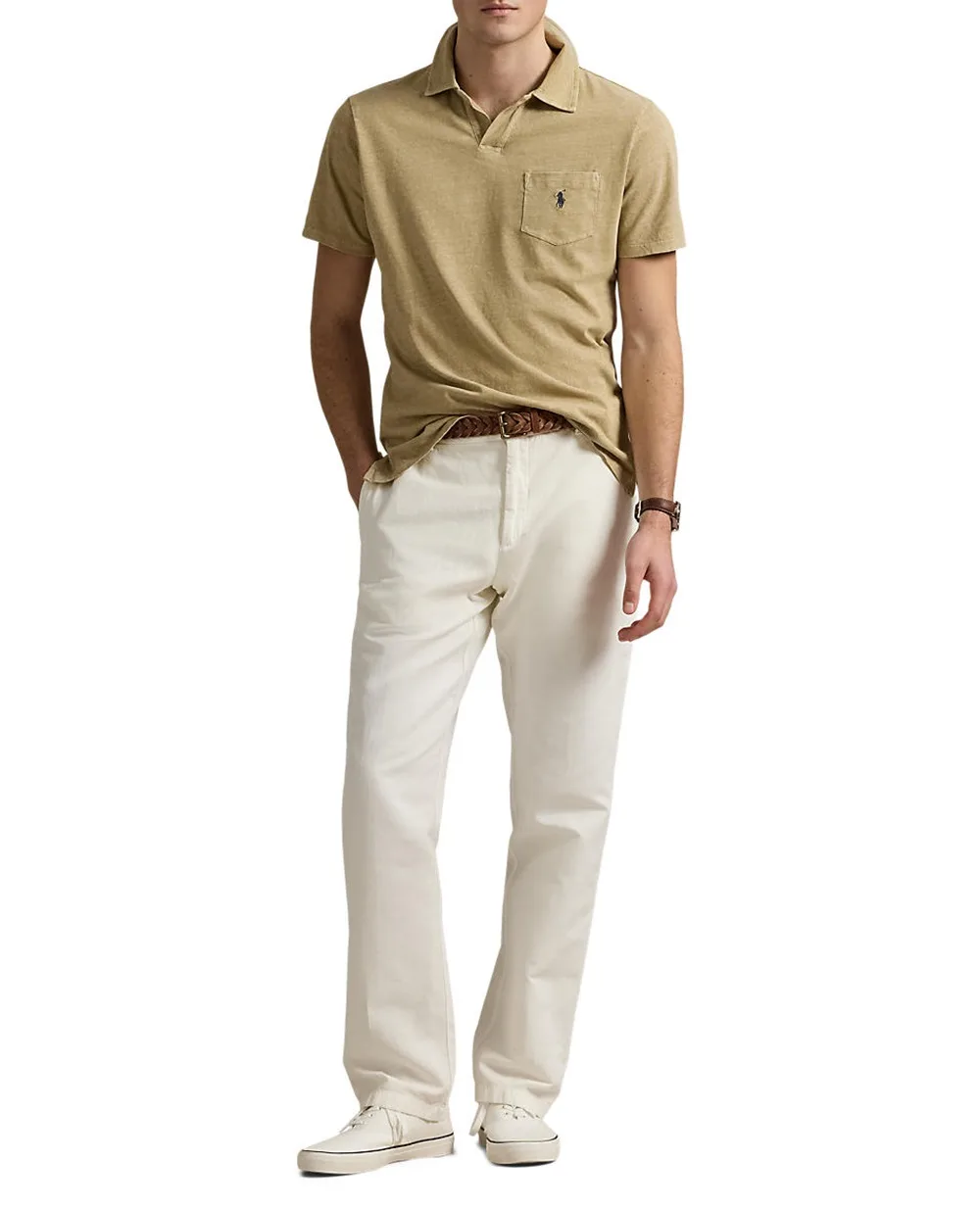 Поло Polo Ralph Lauren 710964512003, бежевый цвет • Купить в интернет-магазине Kameron